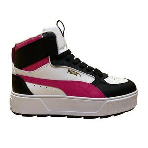 Puma Women’s White Black Pink High-Top Lace-Up Platform Sneakers Size 8.5